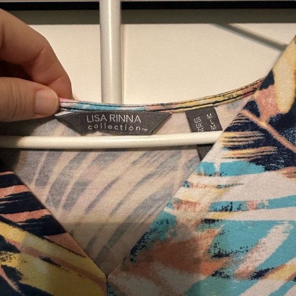 Lisa Rinna Multicolor Drape Sleeve Neck Maxi dress- M - Picture 3 of 4